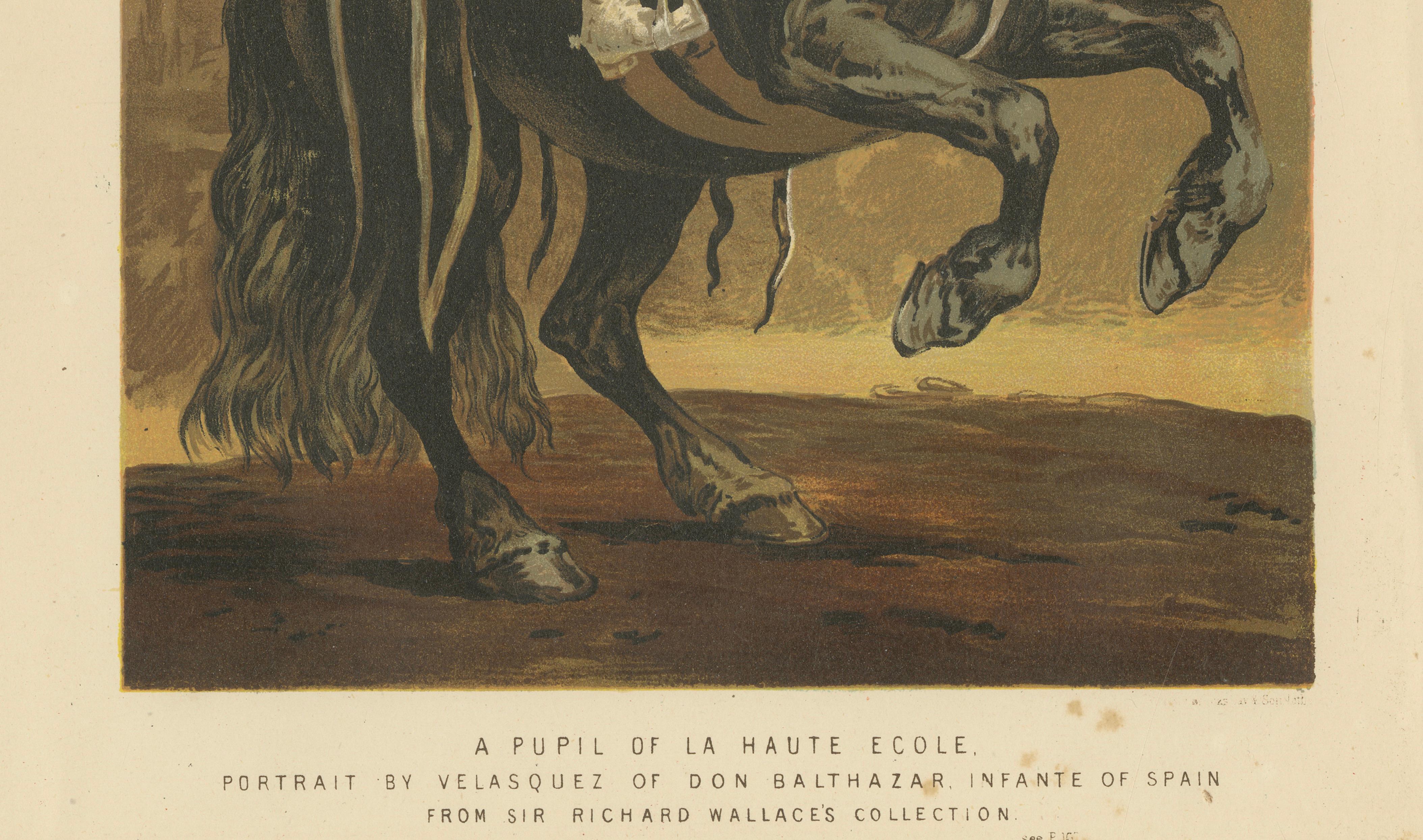 Velázquez Prince on Horseback – Antique Chromolithograph, c.1880