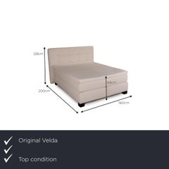 Velda Metropolitan Fabric Bed White Box Spring Bed
