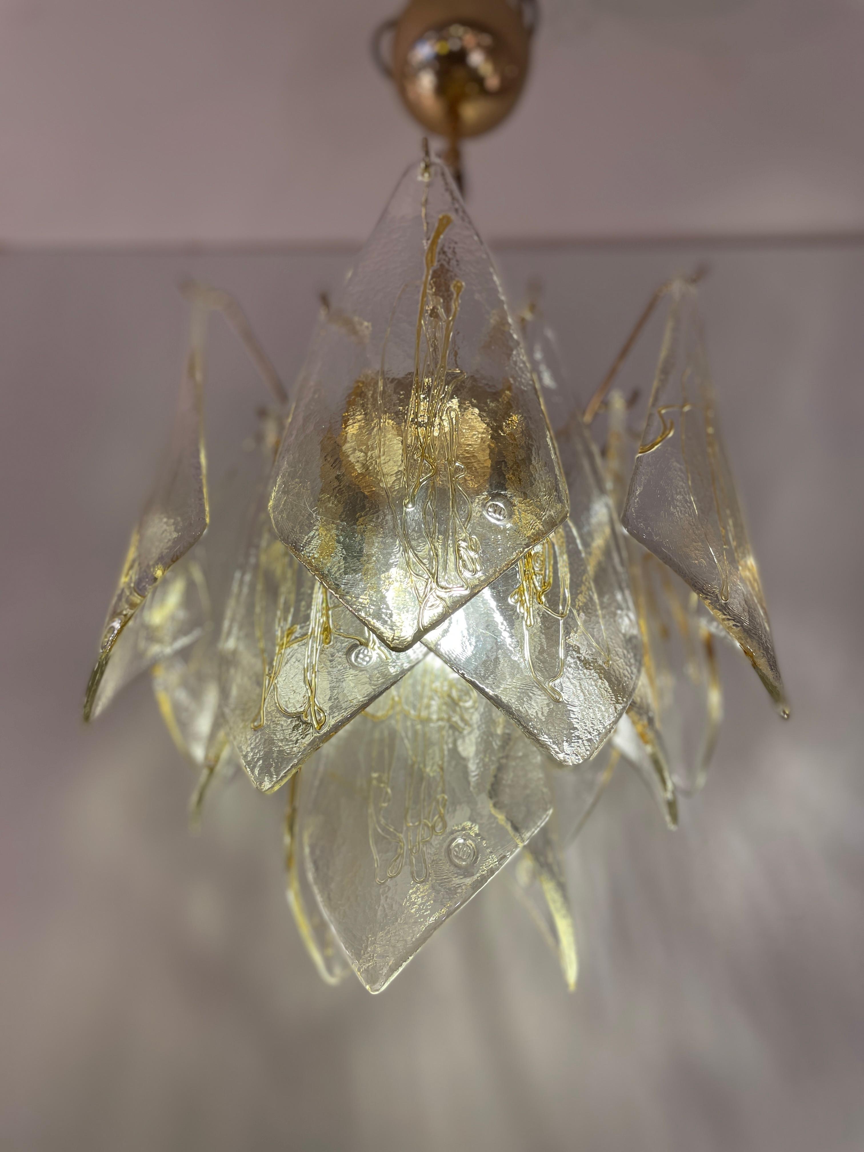 Italian Vele, Murano Pendant Lamp by La Murrina, 1980s For Sale