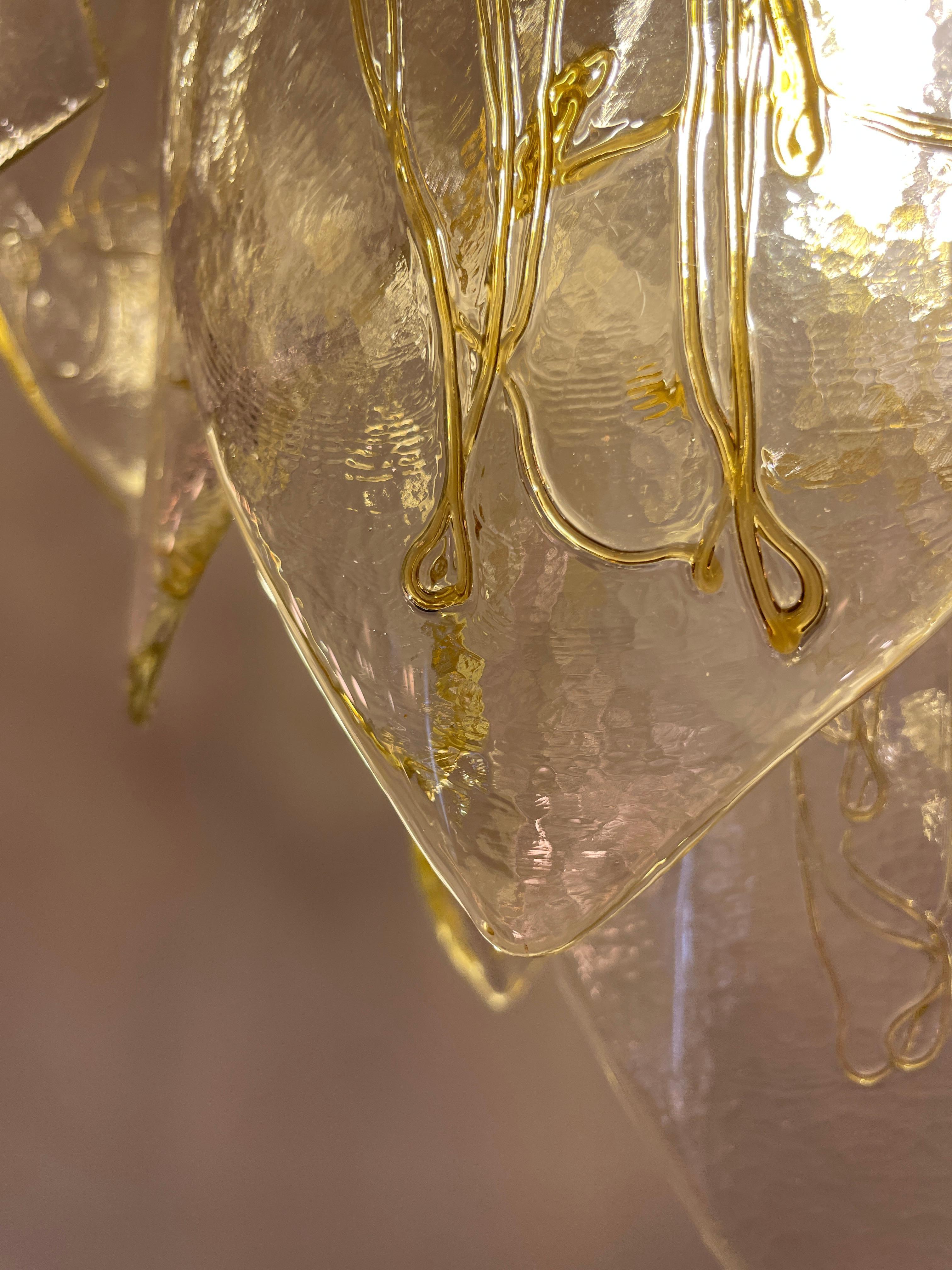Late 20th Century Vele, Murano Pendant Lamp by La Murrina, 1980s For Sale