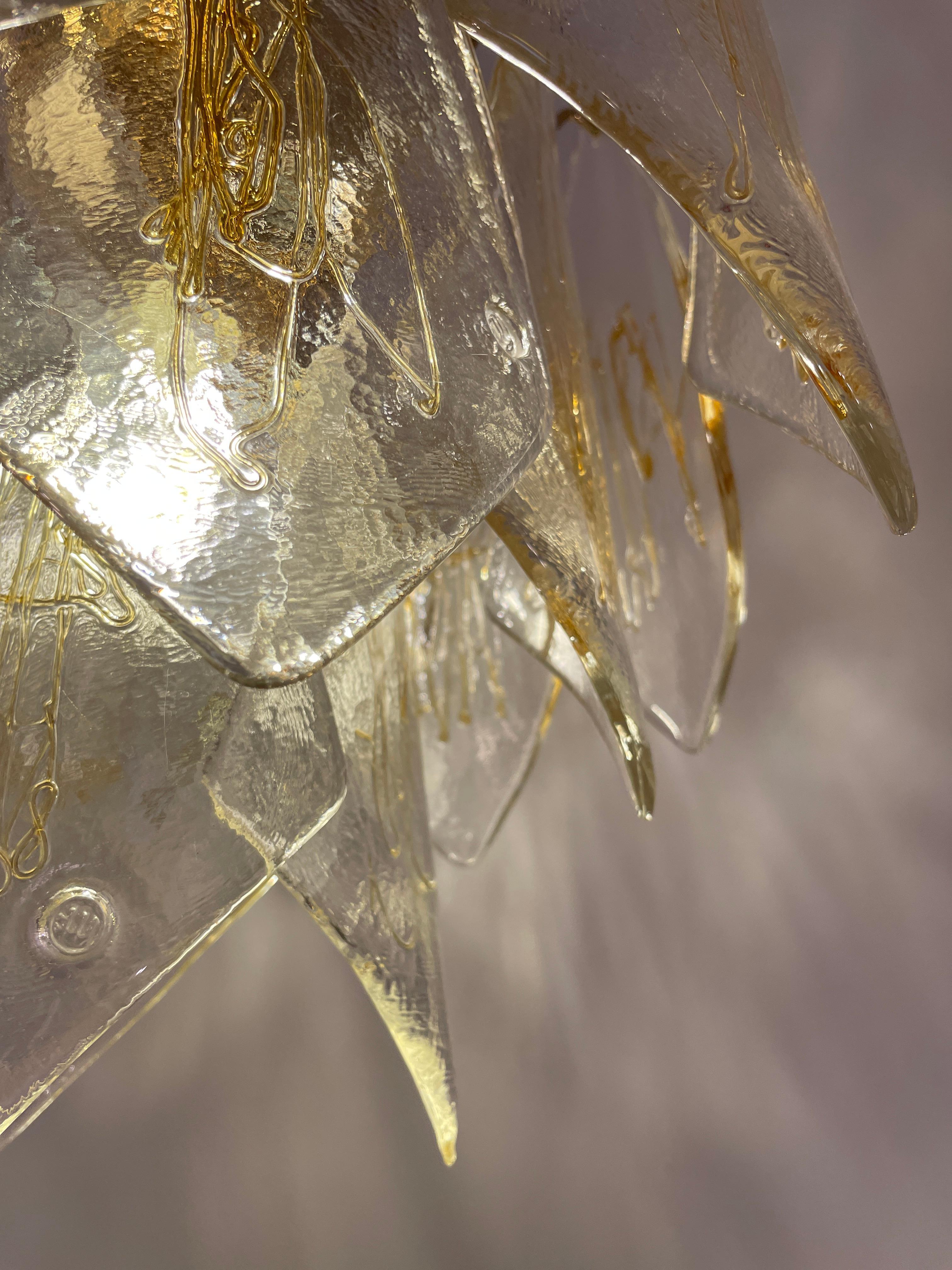 Vele, Murano Pendant Lamp by La Murrina, 1980s For Sale 1