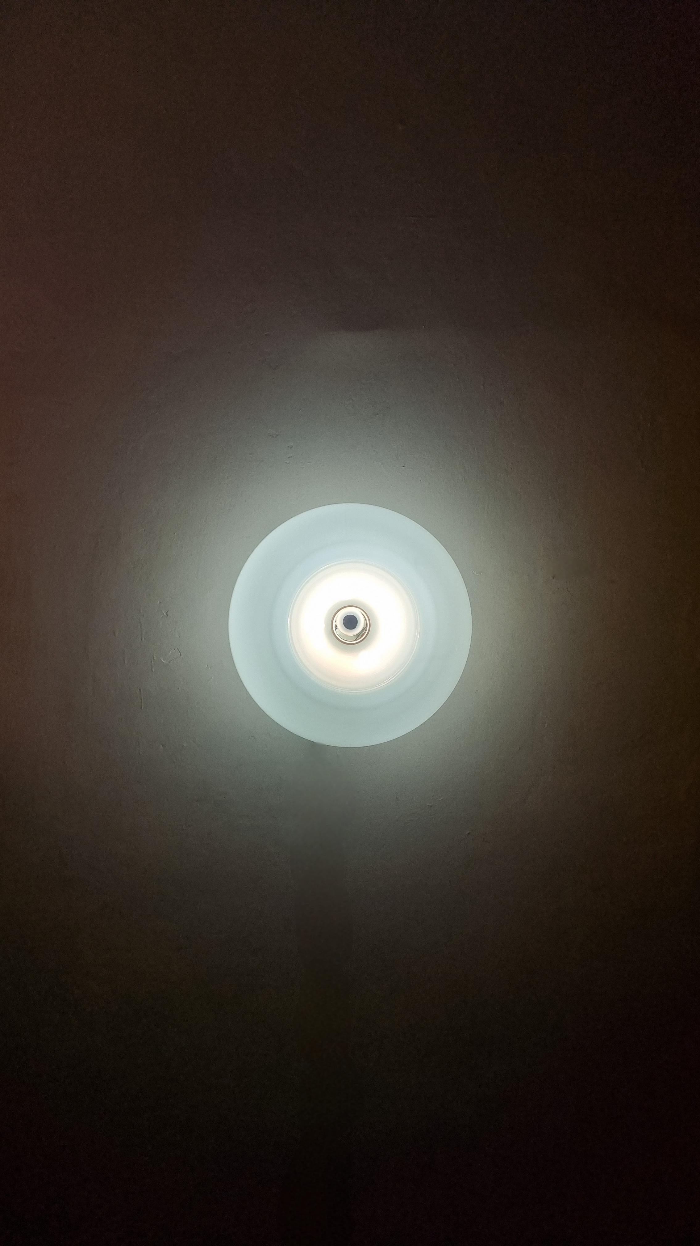 Sheet Metal Velella wall sconces designed by Castiglioni brothers for Flos 1967 For Sale