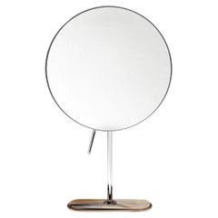 Veletta Zweiseitiger Make-up-Spiegel mit Vergrößerung aus Messing, Horn und Holz von Arcahorn