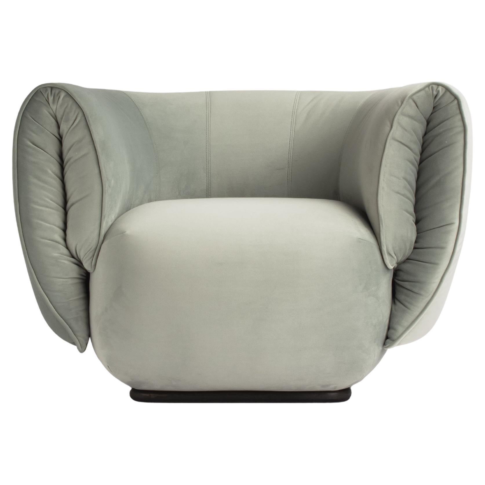 Veli Velvet Organic Curved Lounge Seating Collection For Sale