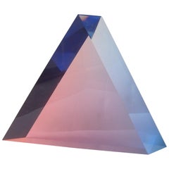 Velizar Mihich, "Vasa" Acrylic Decorative Triangle, Sculpture, Signed