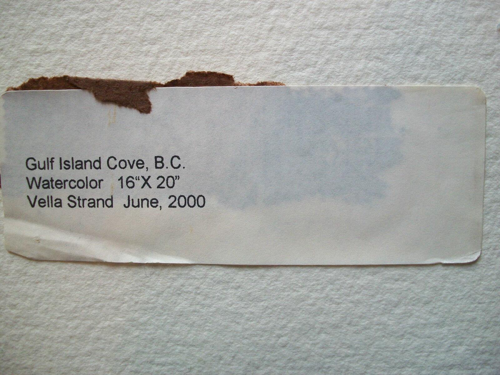 VELLA STRAND – „Gulf Island Cove B.C.“ – Aquarell auf Papier – Kanada – ca. 2000 (21. Jahrhundert und zeitgenössisch) im Angebot