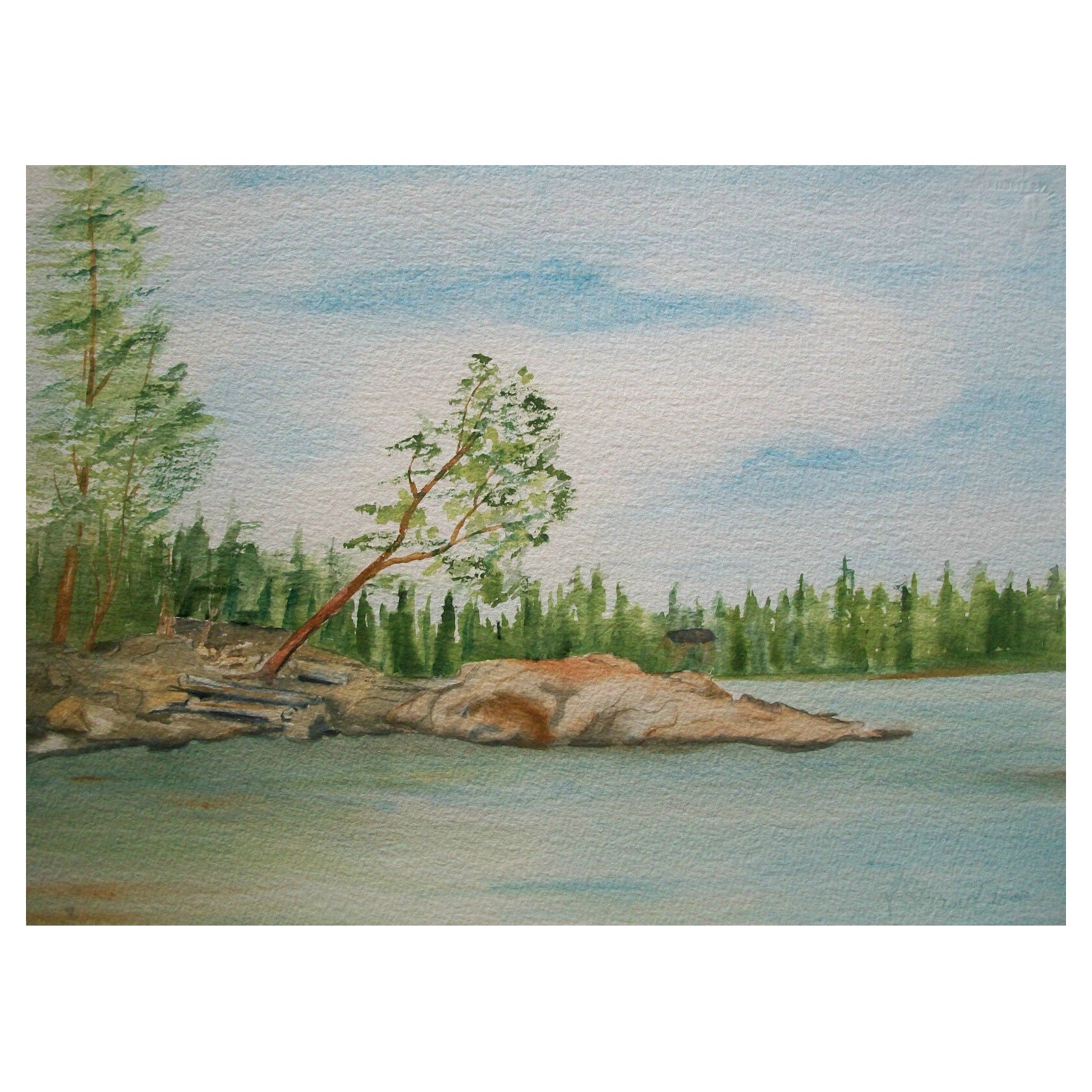 VELLA STRAND - 'Gulf Island Cove B.C.' - Watercolor on Paper - Canada - C. 2000