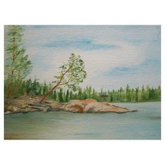 VELLA STRAND - 'Gulf Island Cove B.C.' - Watercolor on Paper - Canada - C. 2000