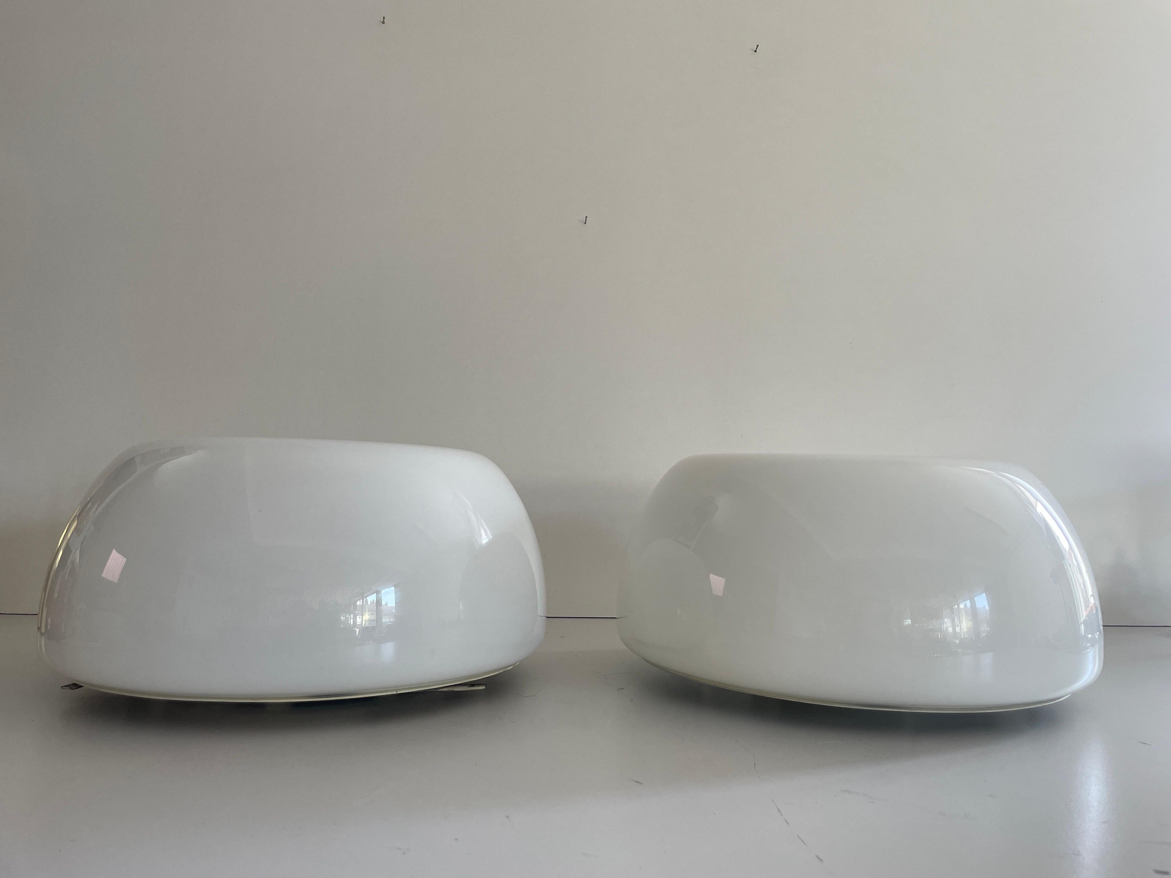 'Vellela' Opaline Flush Mount by Achille Castiglioni for Flos, 1960s, Germany For Sale 11