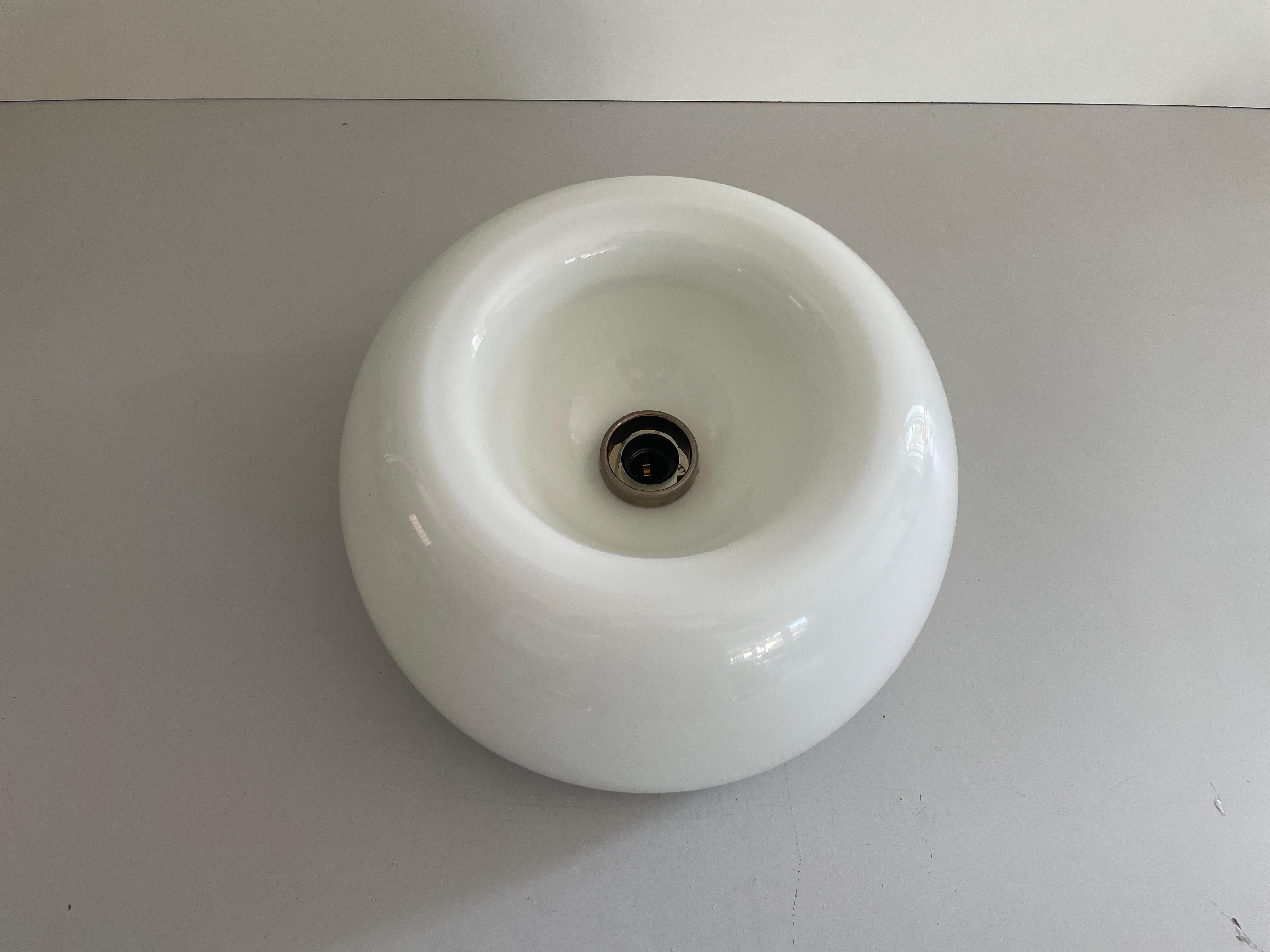 Mid-20th Century 'Vellela' Opaline Flush Mount by Achille Castiglioni for Flos, 1960s, Germany For Sale