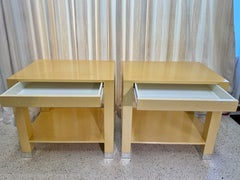 Paper Clad Night Tables Attributed to Ron Seff, PAIR