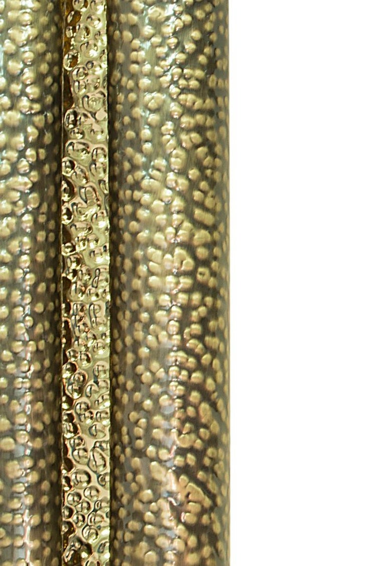 Vellum Sconce in Hammered Aged Brass For Sale at 1stDibs