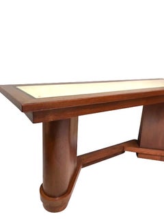 Vellum Top Console Table, France, Midcentury