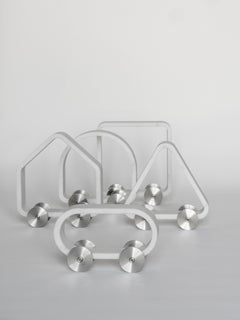 Velocimano, Sculptures in Marble and Steel