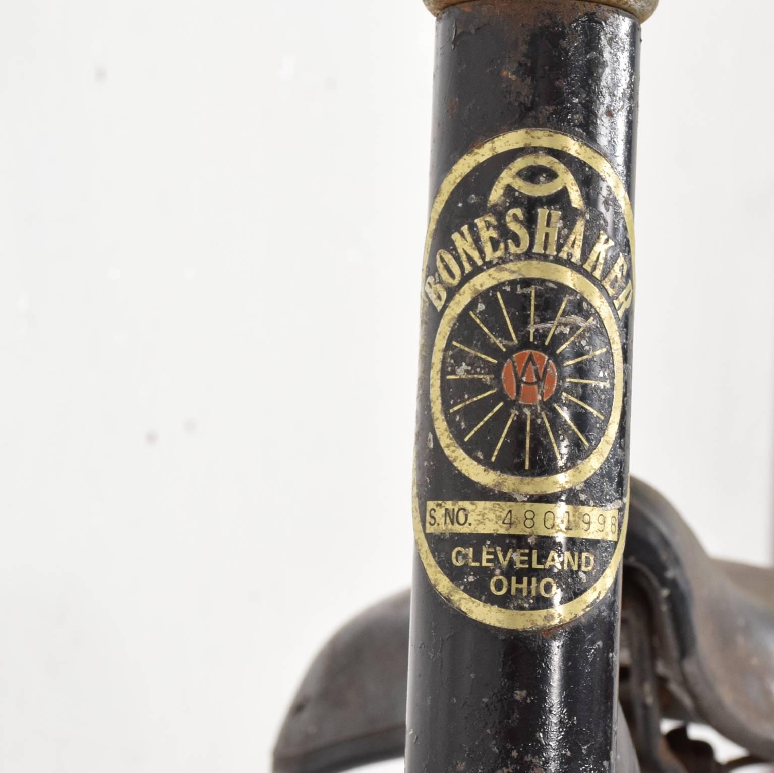 American Velocipide Boneshaker High Wheel Bike, 1870s Victorian Era
