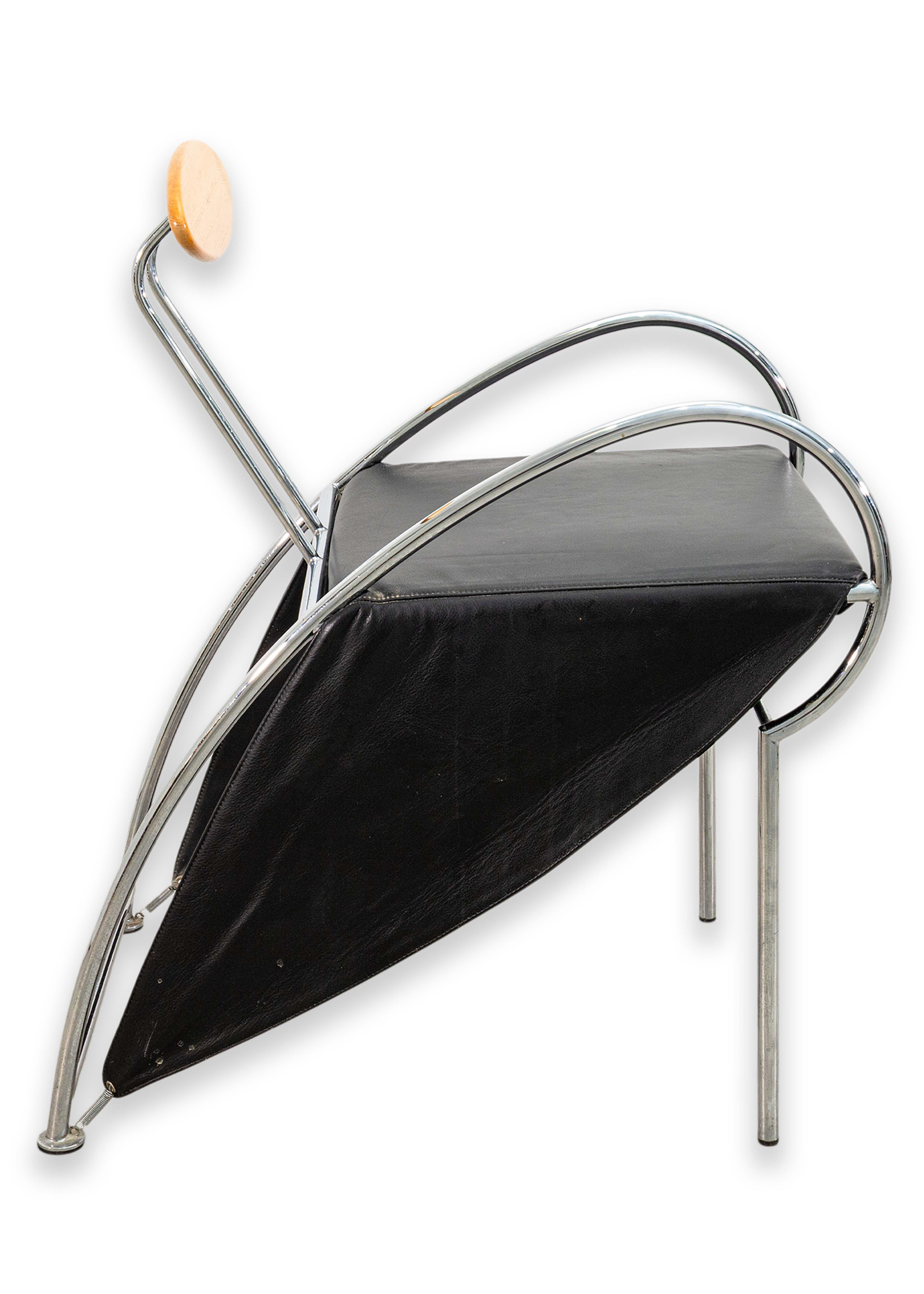 Velox Chair by Massimo Iosa Ghini Postmodern 1980s Italian Accent Armchair 5