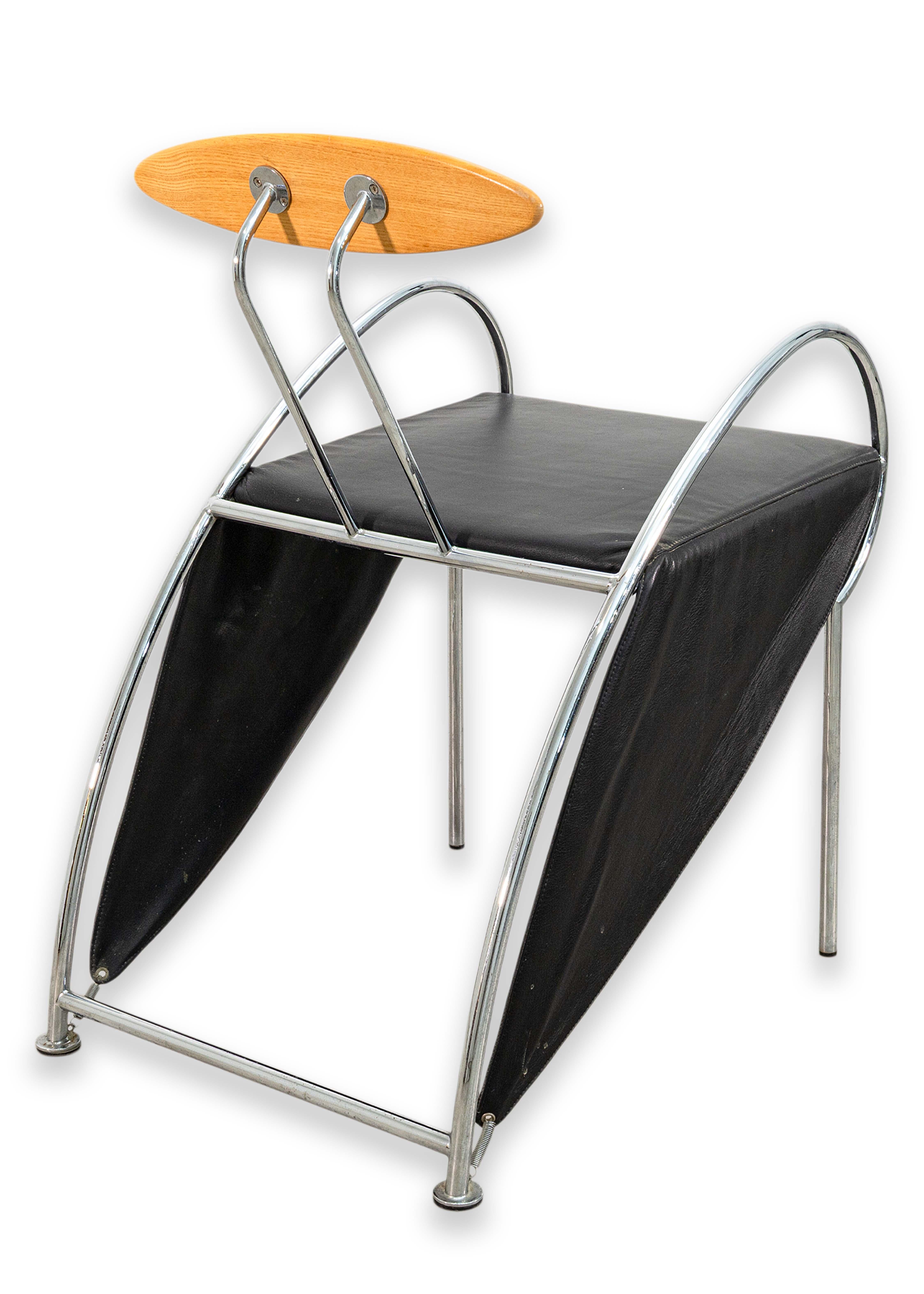 Velox Chair by Massimo Iosa Ghini Postmodern 1980s Italian Accent Armchair 6