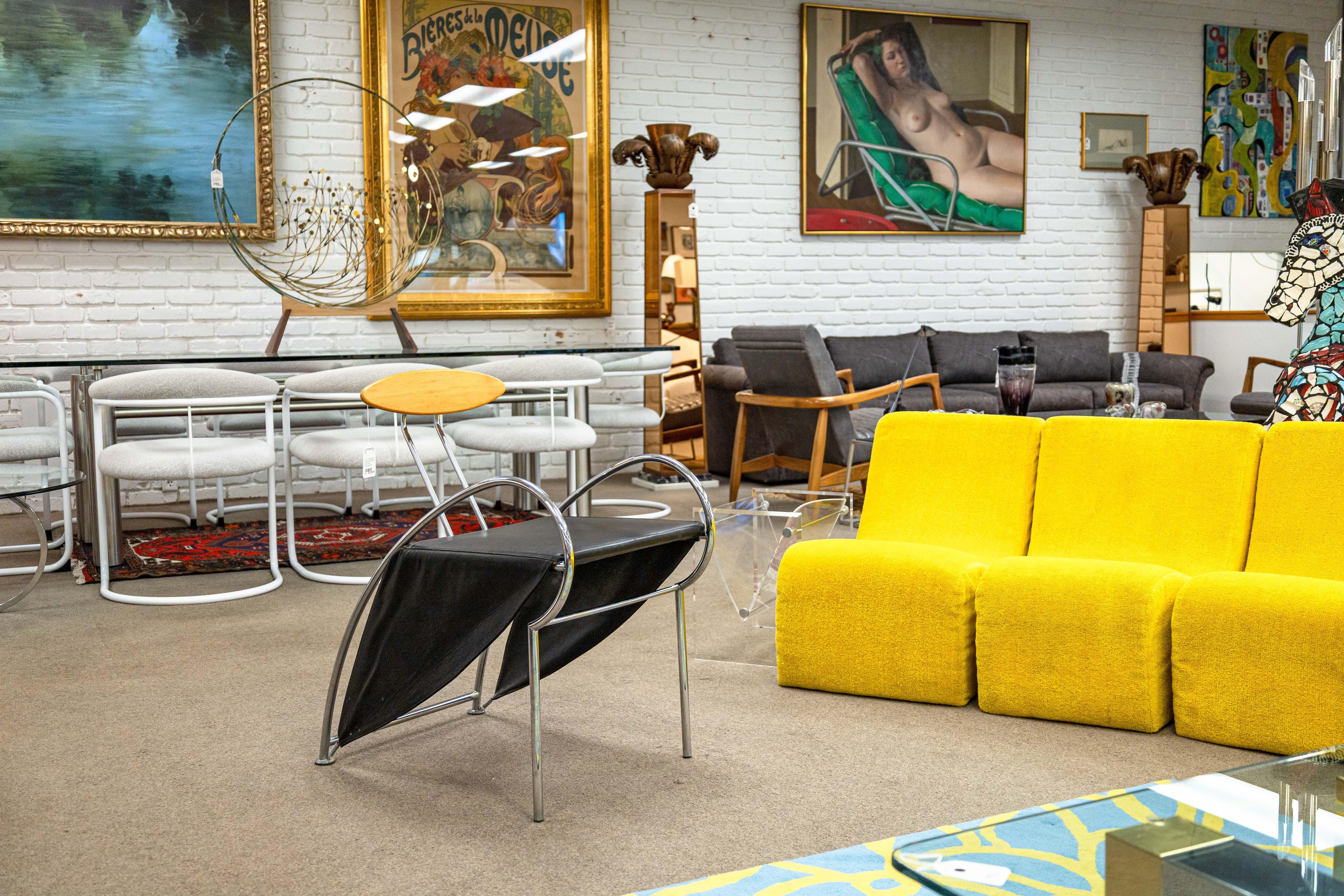 Velox Chair by Massimo Iosa Ghini Postmodern 1980s Italian Accent Armchair 2