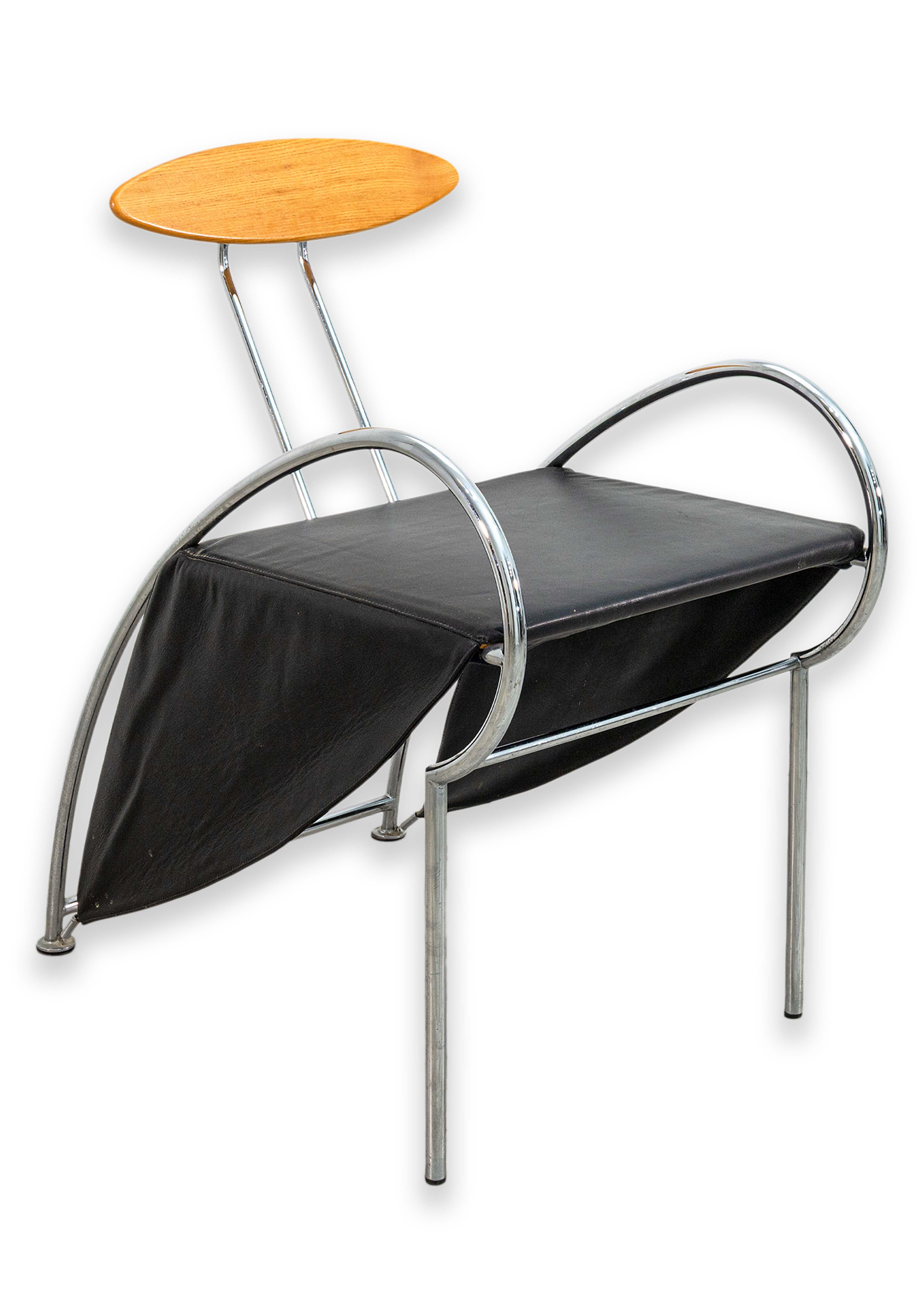 Velox Chair by Massimo Iosa Ghini Postmodern 1980s Italian Accent Armchair 3