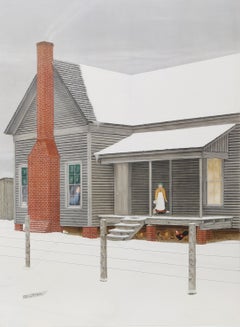 „The Home my Daddy Built“, Lithographie von Velox Ward