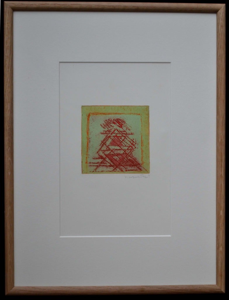 Untitled. Limited Edition Etching - Print by Velu Vishwanadhan