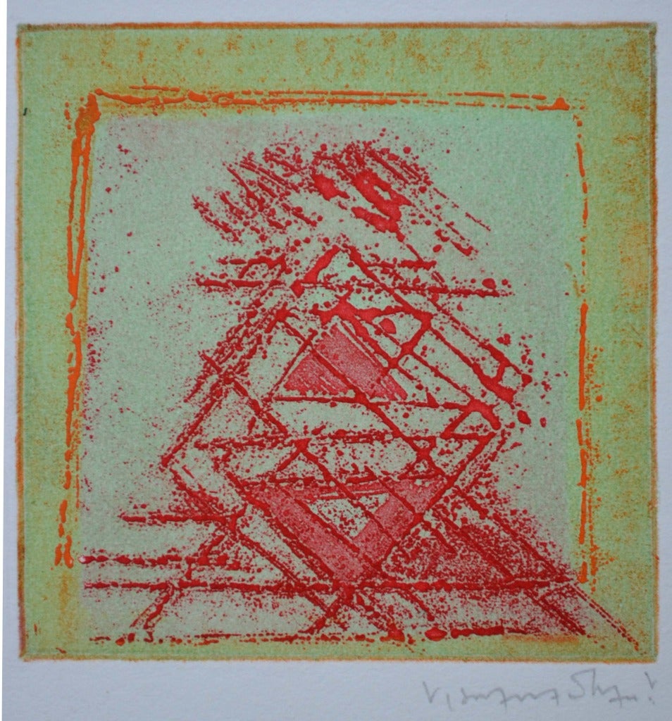 Velu Vishwanadhan Abstract Print - Untitled. Limited Edition Etching
