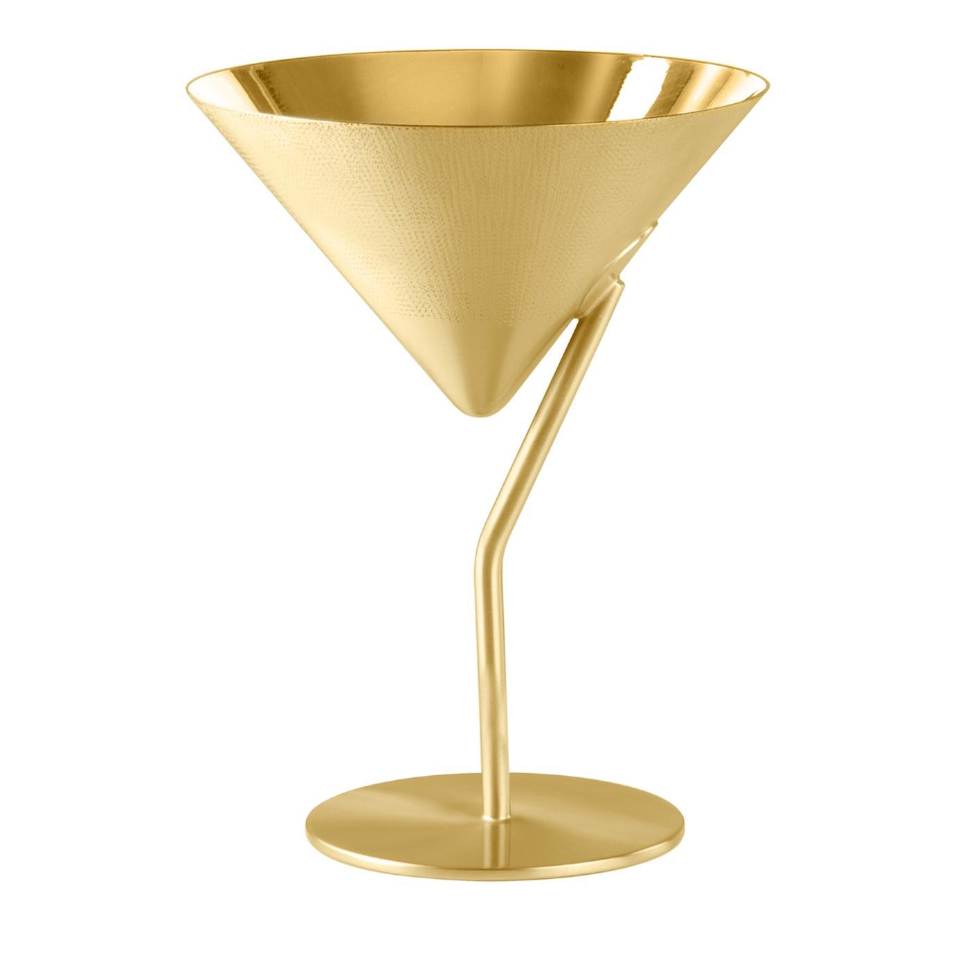 XXIe siècle et contemporain Verre de Martini Velvet 1 plaqué or de Zanetto en vente