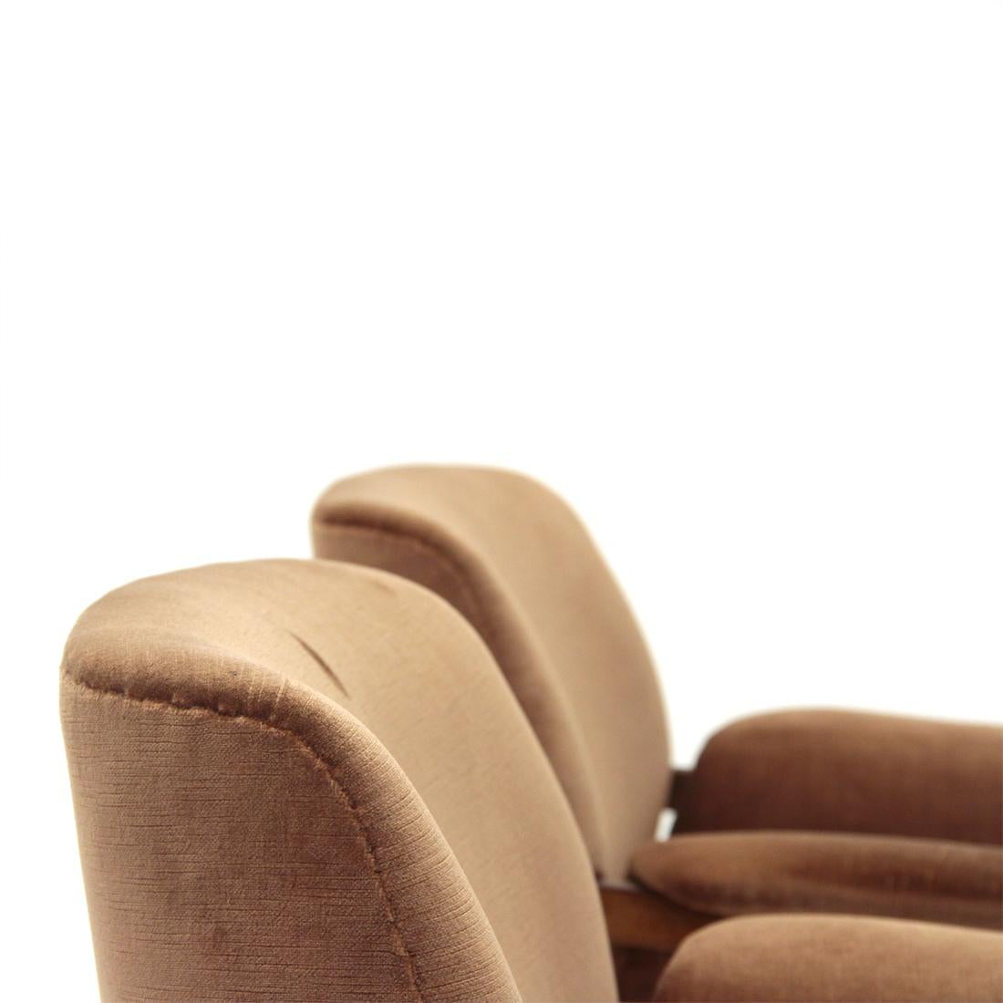 Velvet 849 Armchair by Gianfranco Frattini for Cassina, 1950s, Set of Two In Good Condition In Savona, IT