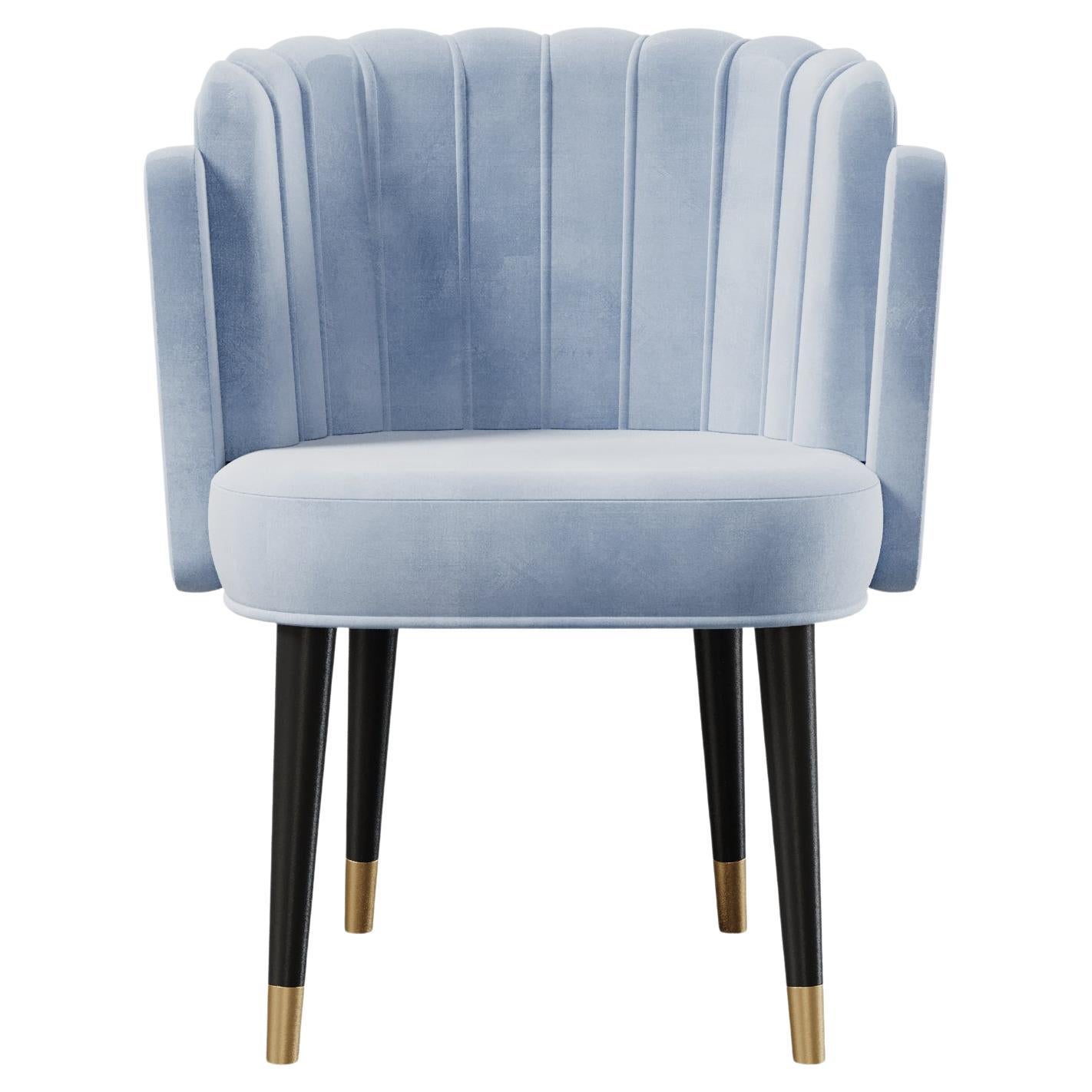 10 Bleached Walnut Dining Chairs with Solid brass accents at 1stDibs