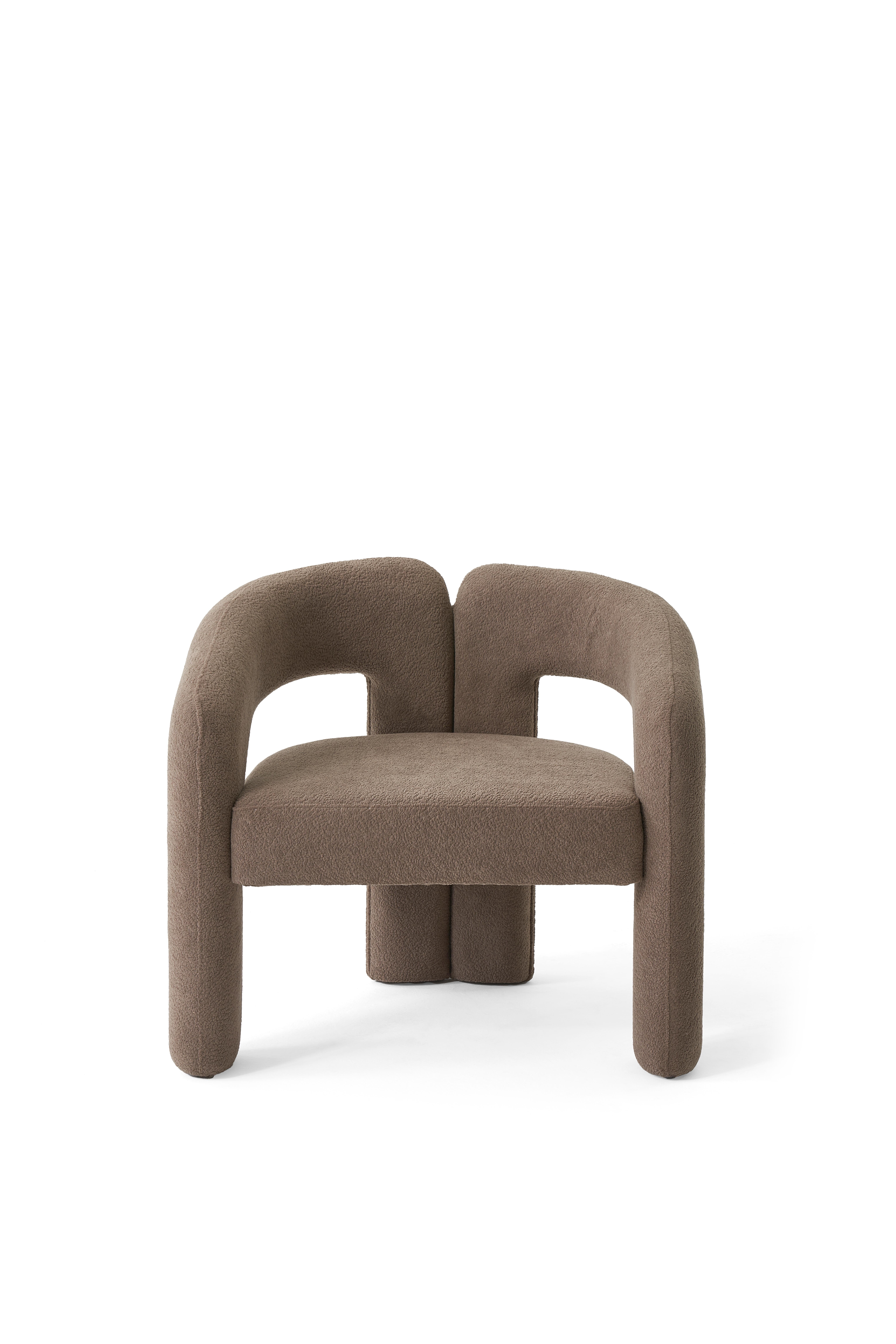Carved Velvet Armchair, Grey Armchair, Custom Fabric Armchair For Sale