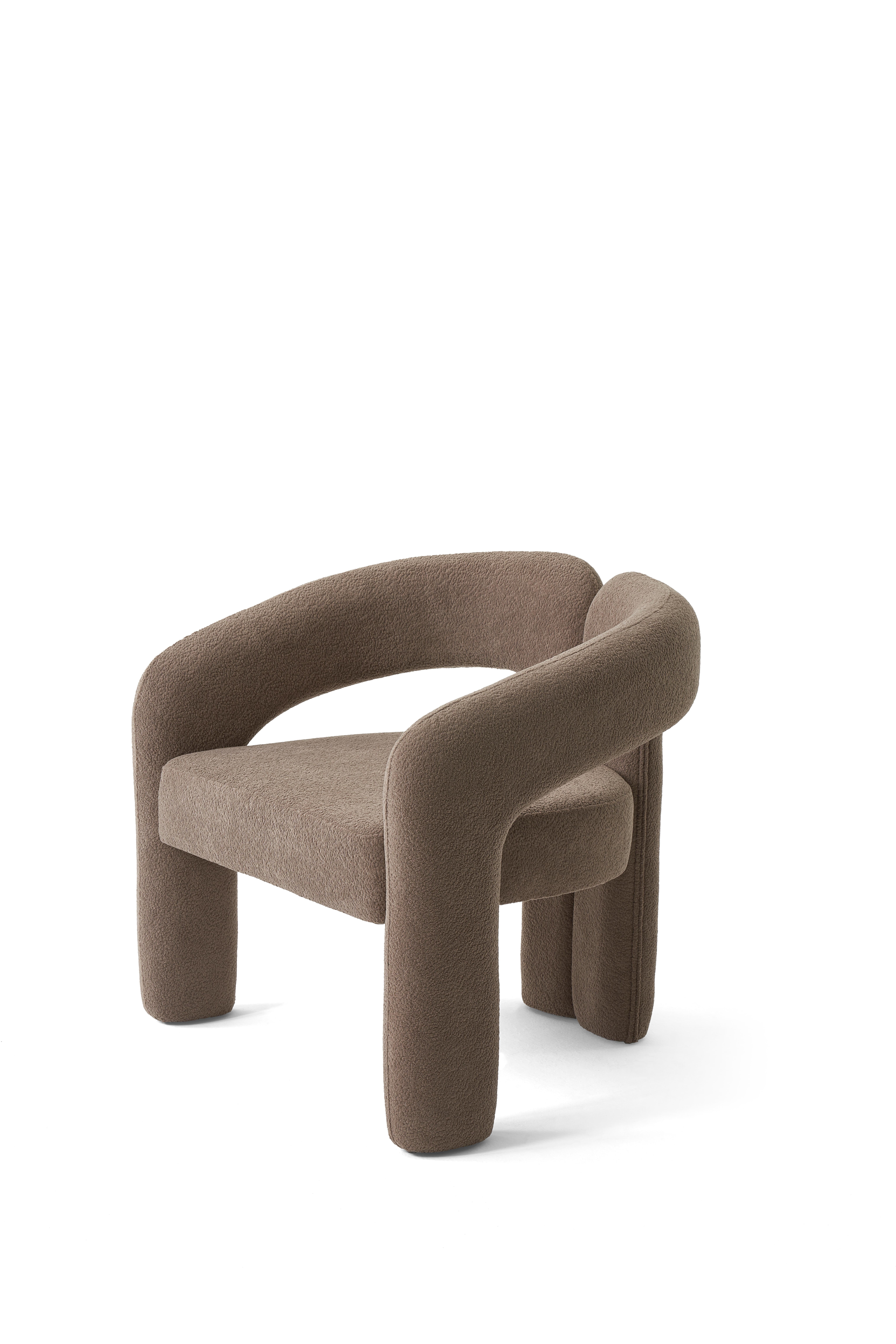 Velvet Armchair, Grey Armchair, Custom Fabric Armchair In New Condition For Sale In İnegöl, TR