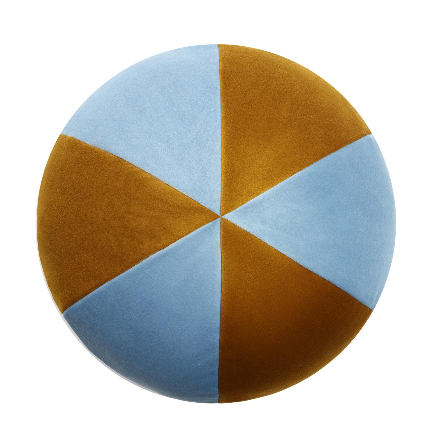Velvet Ball Cushion Brown For Sale 1