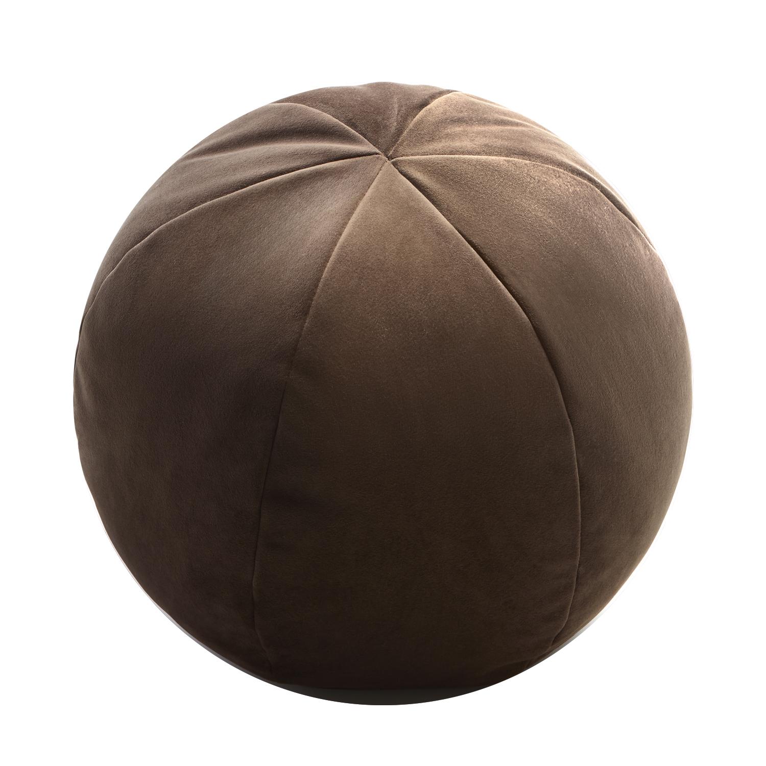 Modern Velvet Ball Cushion Pink And Green For Sale
