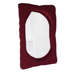 Biomorphic Upholstered Velvet Full-Length Mirror in Blackberry by Brandi Howe