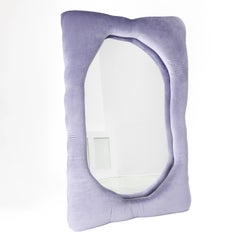 Biomorphic Upholstered Velvet Full-Length Mirror in Purple by Brandi Howe