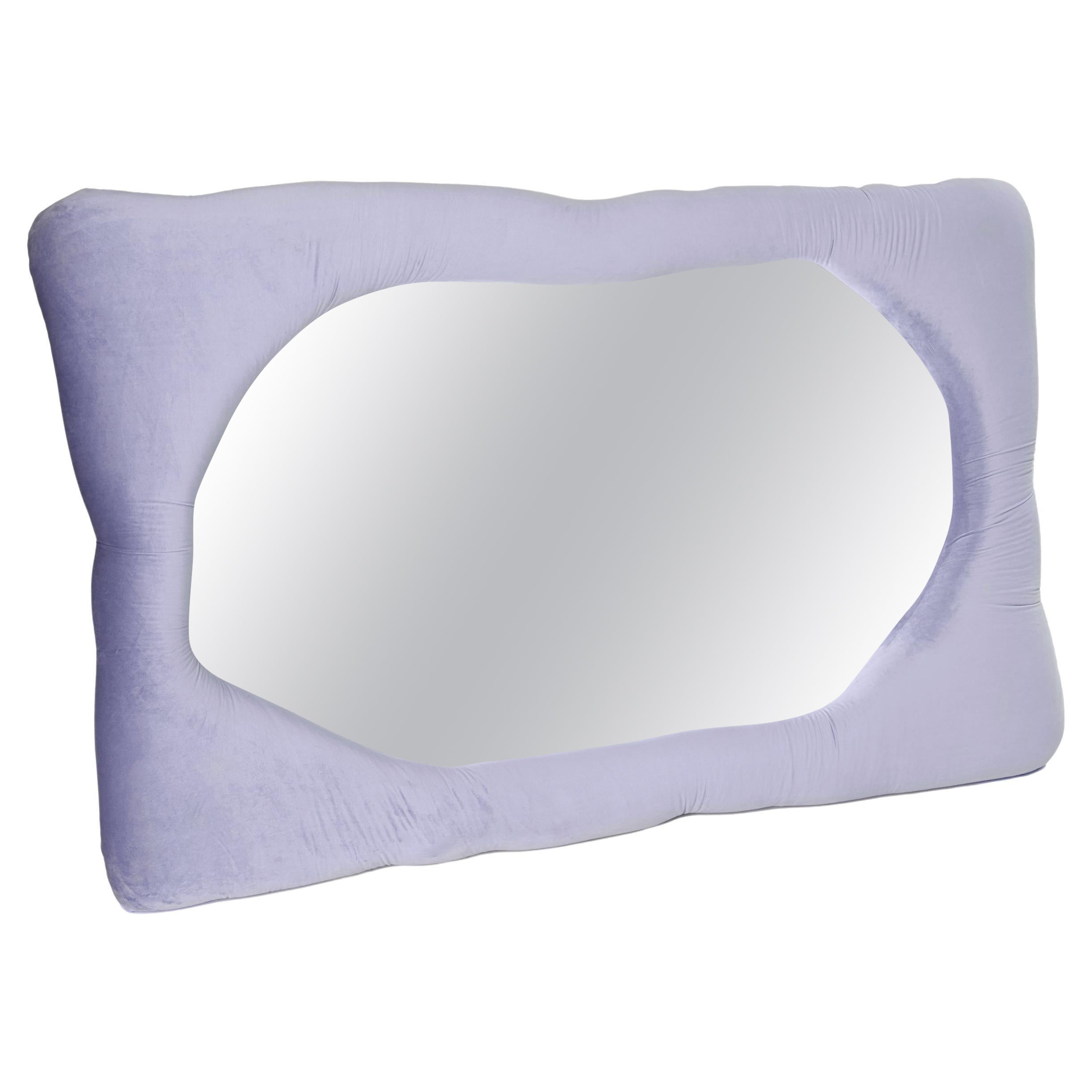 Velvet Biomorphic Mirror in Purple by Brandi Howe, REP by Tuleste Factory For Sale