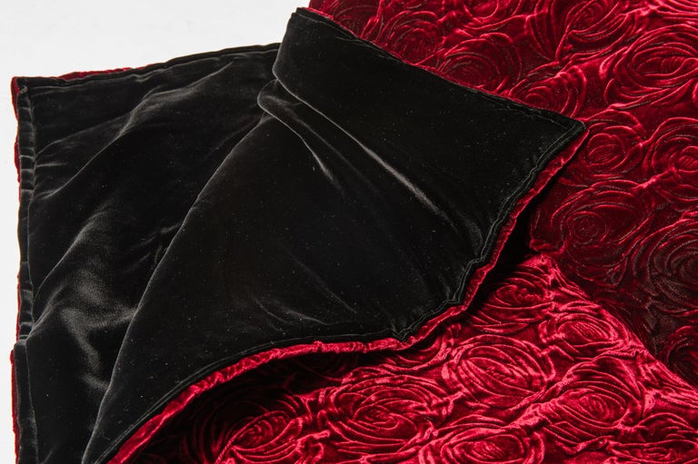 Velvet Swell Blanket with Purple Roses For Sale at 1stDibs purple velvet blanket