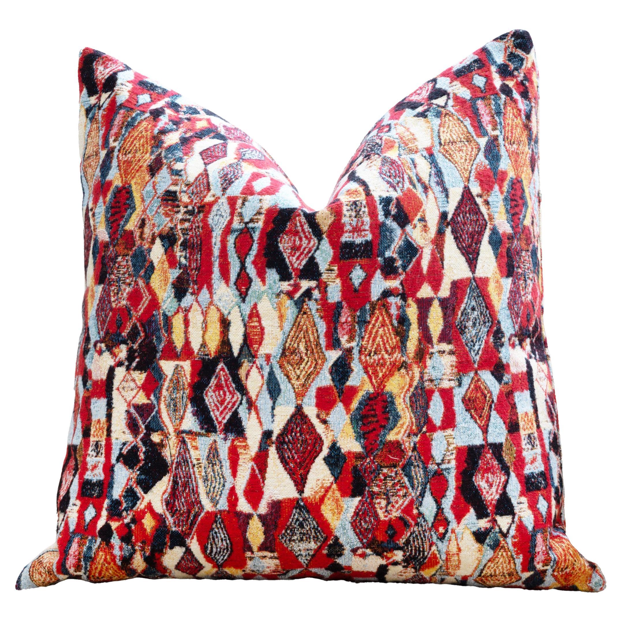 Velvet Collage Pillows by Nicholas Wolfe For Sale