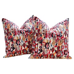 Velvet Collage Throw Pillows by Nicholas Wolfe