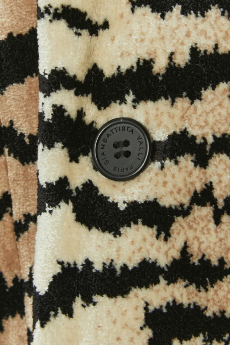 Chaqueta de terciopelo de doble botonadura con estampado animal GIAMBATTISTA VALLI Y H&M Hombre en Excelente estado para la venta en Saint-Ouen-Sur-Seine, FR