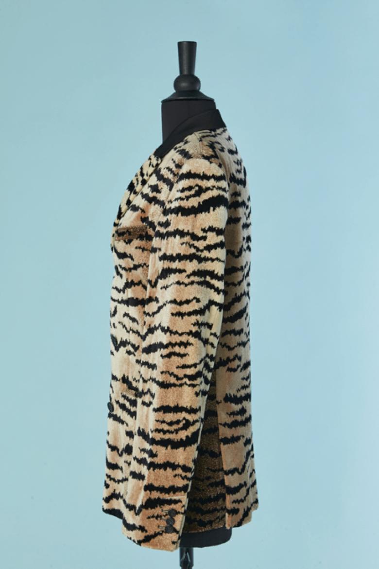 Chaqueta de terciopelo de doble botonadura con estampado animal GIAMBATTISTA VALLI Y H&M Hombre en venta 1