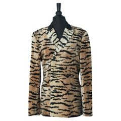Velvet double-breasted jacket with animal print GIAMBATTISTA VALLI AND H&M Men