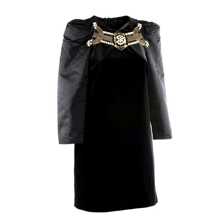 Black Gucci Velvet dress size 40 For Sale