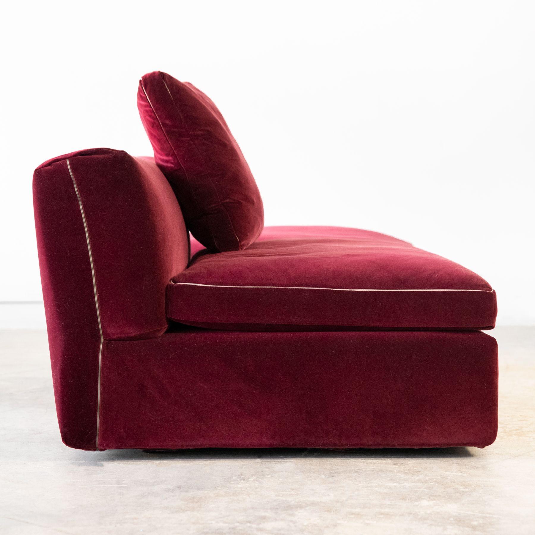 Velvet 'Dress-Up' Sectional Sofa Designed by Rodolfo Dordoni for Cassina For Sale 4