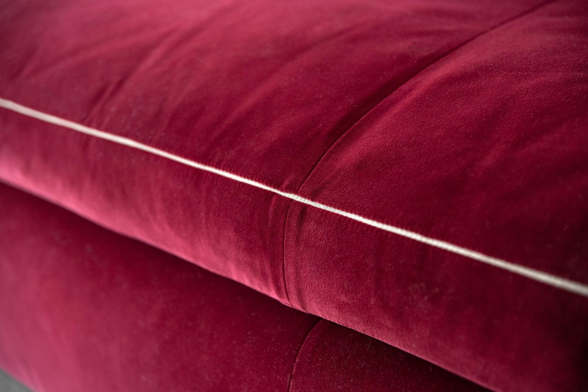 Velvet 'Dress-Up' Sectional Sofa Designed by Rodolfo Dordoni for Cassina For Sale 2