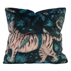 Velvet Emma Shipley Velvet with Pink Velvet Square Pillows