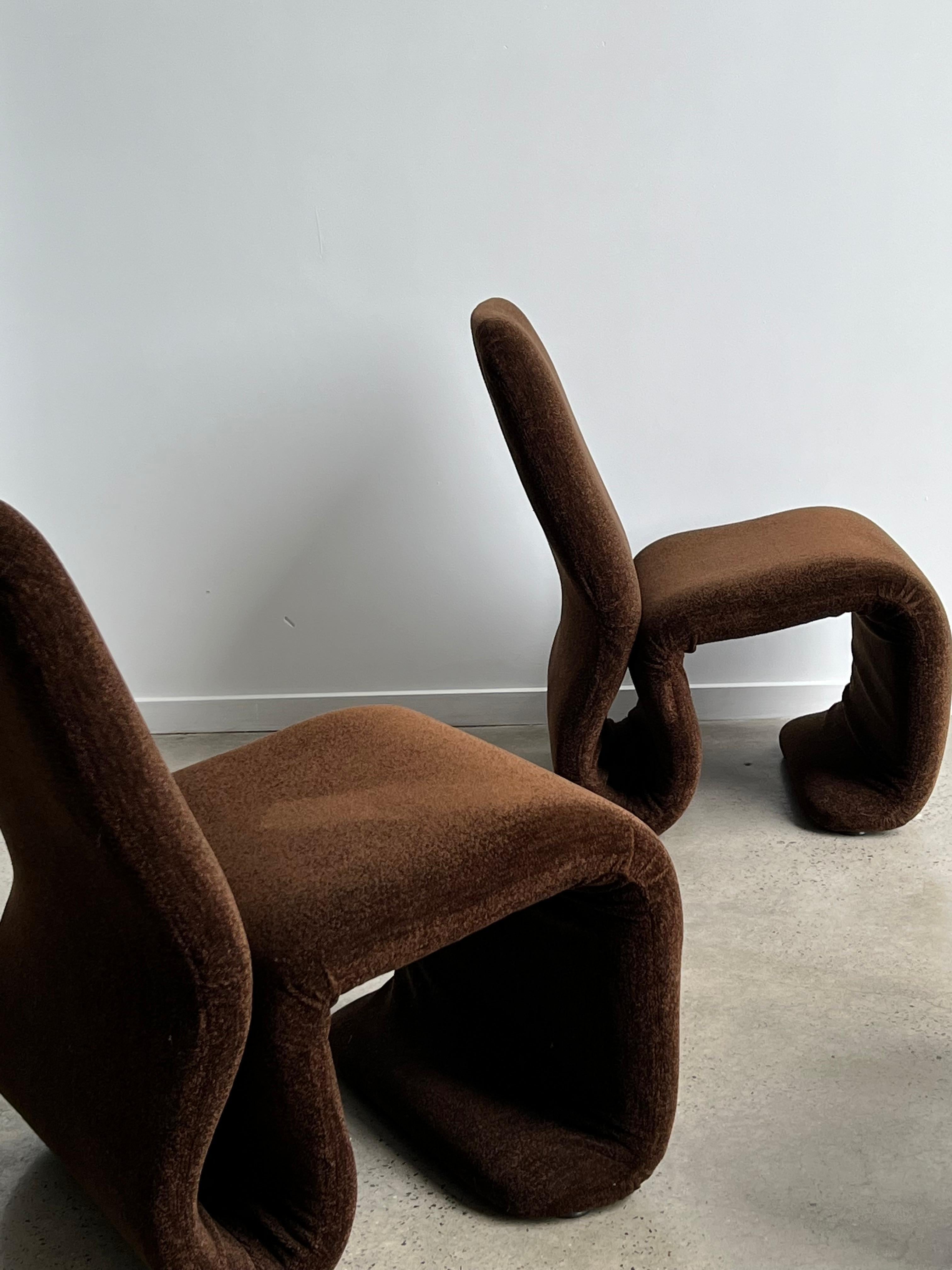 Late 20th Century Velvet 'Etcetera' Space Age Easy Chairs by Jan Ekselius, 1970s