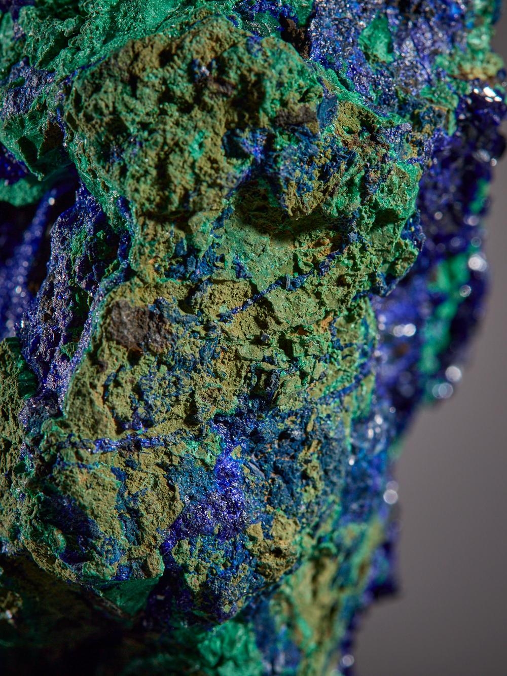 Fusione vellutata di azzurrite e malachite in vendita 5