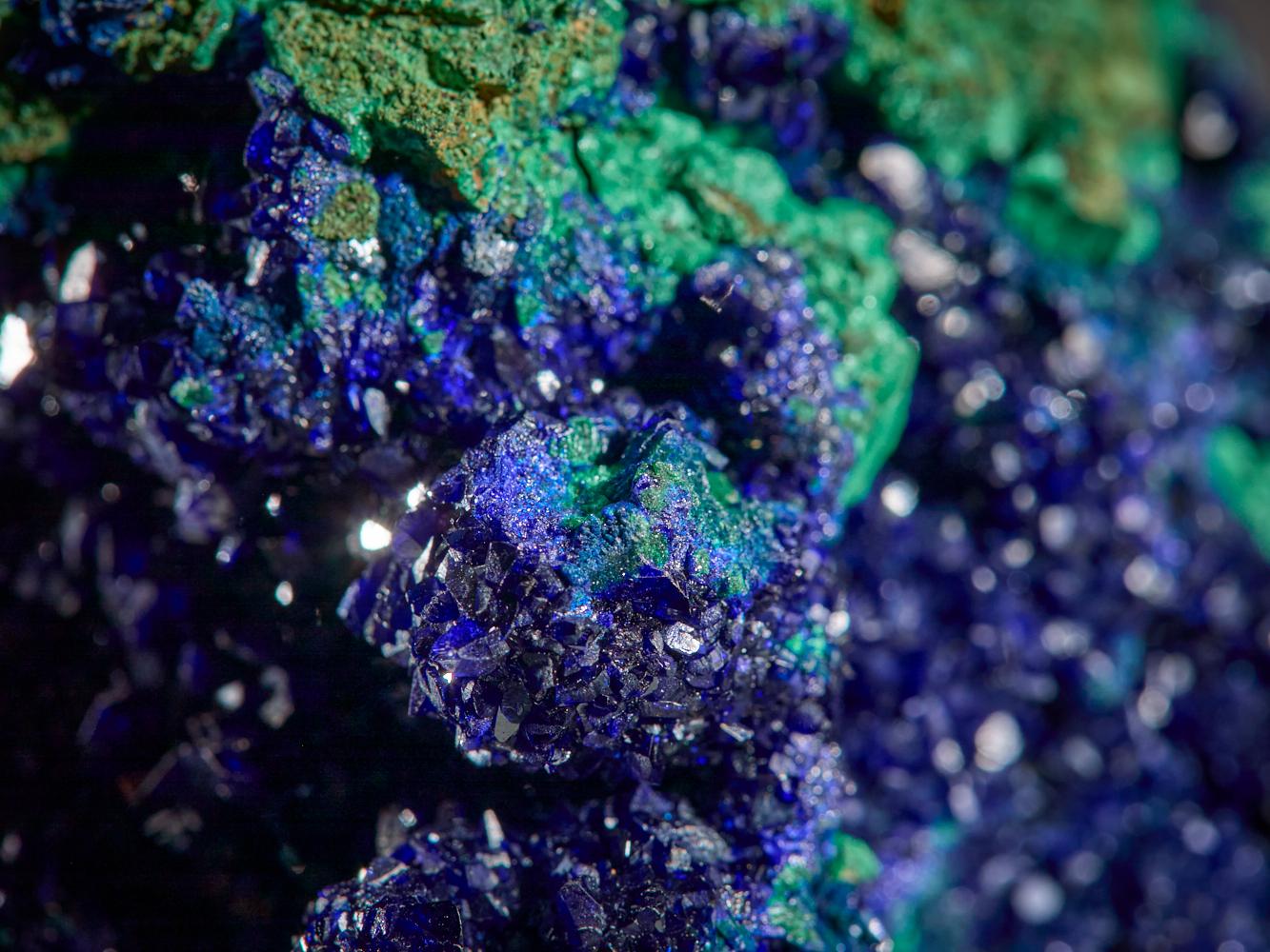 Fusione vellutata di azzurrite e malachite in vendita 6