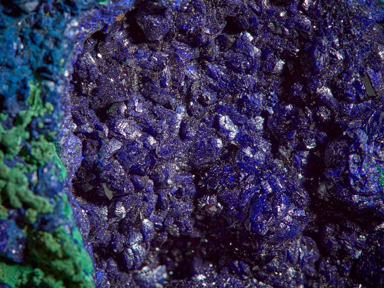 Fusione vellutata di azzurrite e malachite in vendita 9